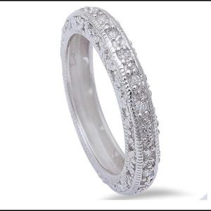 Sterling Silver 925 ANTIQUE pave style engagement